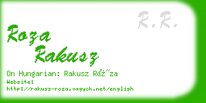 roza rakusz business card